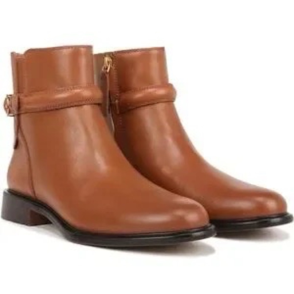 Franco Sartro Leather Caramel Ankle Boot size 8
